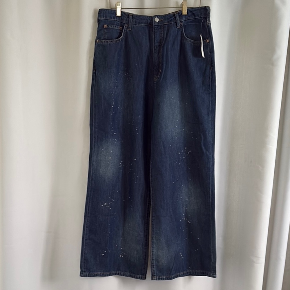 Women's Blue Wide-Leg Jeans